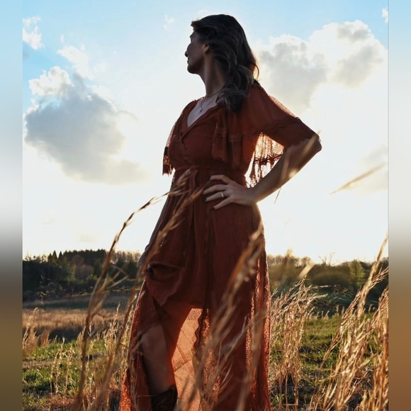 Free People Terracotta Maxi Dress - Picture 1 of 7
